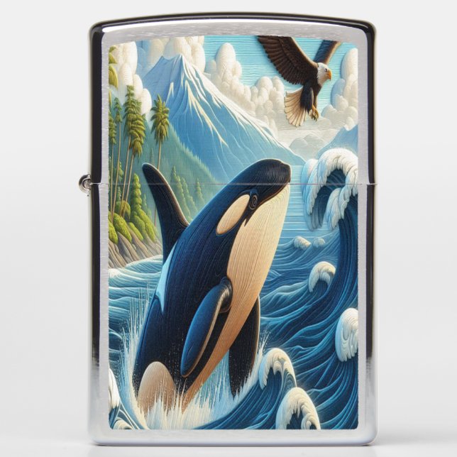 Majestueuze Orka Leaping (Voorkant)