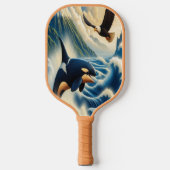 Majestueuze Orka Leaping Pickleball Paddle (Voorkant)