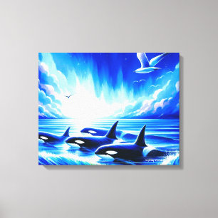 "Majestueuze orka's" Canvas Afdruk