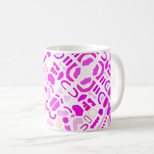 Majestueuze Paarse Abstracte Mok (Voorkant rechts)