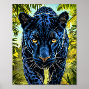 Majestueuze Panter Jungle Krachtig Natuur Kunst aa Poster