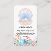 Majestueuze parel onder het Zeeen Baby shower Informatiekaartje (Voorkant)