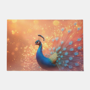 Majestueuze Pauw met Levendig Plumage Deurmat