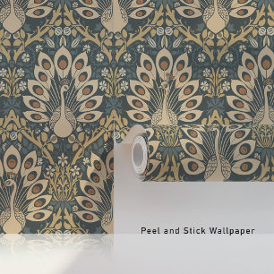 Majestueuze Peacock Parade Art Nouveau Behang