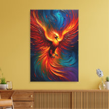 Majestueuze Phoenix Vuurvogel Abstracte Fantasie