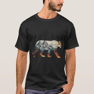 Majestueuze Poema Silhouet Berglandschap Wild T-shirt