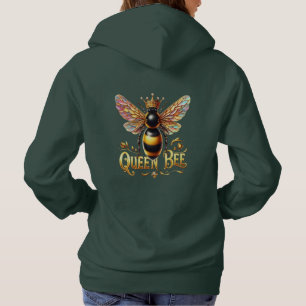 Majestueuze Queen Bee illustratie met een kroon Hoodie