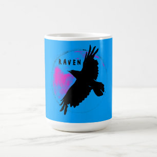 Majestueuze Raaf en Blauwe Maan Magische Mok