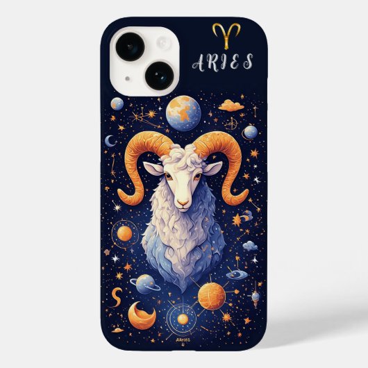 Majestueuze Ram Omgeven Door Hemelse Objecten Case-Mate iPhone Case (Achterkant)