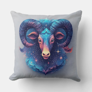 Majestueuze Ram Omringd door Glinsterende Sterren Kussen
