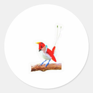 Majestueuze Rode Paradijsvogel Sticker - Indonesis