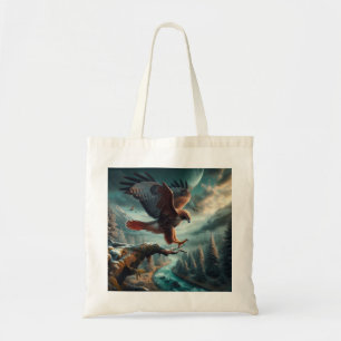 majestueuze roodstaarthaai springt omhoog tote bag