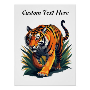 Majestueuze Siberische tijger: de koning van het w Perfect Poster