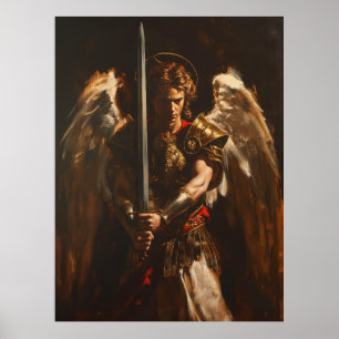 Majestueuze Sint Michaël de Aartsengel Poster