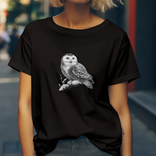 Majestueuze Sneeuwuil Zit T-shirt
