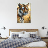 Majestueuze Tijger Canvas Afdruk (Insitu (Slaapkamer))