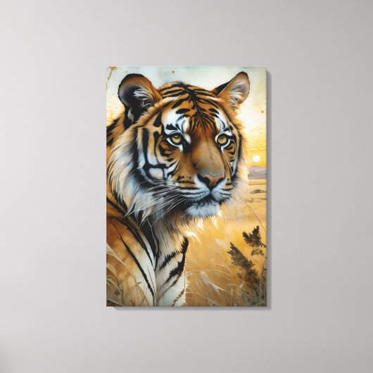 Majestueuze Tijger Canvas Afdruk (Voorkant)