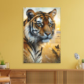 Majestueuze Tijger Canvas Afdruk (Insitu (Woonkamer))