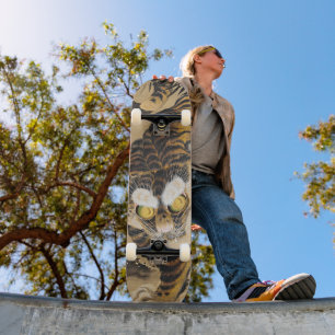 Majestueuze tijger in bamboe skateboard