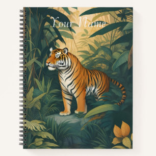 Majestueuze tijger in het Oerwoud Elegant Wildlife Notitieboek
