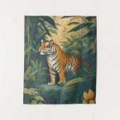 Majestueuze tijger in het Oerwoud Elegant Wildlife Wandkleed (Voorkant)