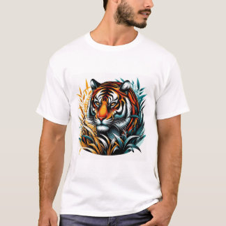 Majestueuze tijger in levendig Oerwoud T-shirt
