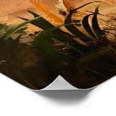 Majestueuze Tribal Olifant in Sunset Glow Poster (Hoek)