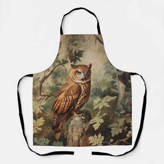 Majestueuze uil in een bos schort (Voorkant)