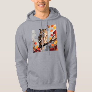 Majestueuze Uil Natuurgetrouwe Kunstprint Hoodie