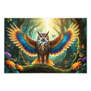 Majestueuze Uil Phoenix Hybride Foto Afdruk