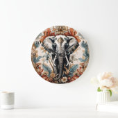 Majestueuze versierde olifant wilde dieren grote klok (Huis)