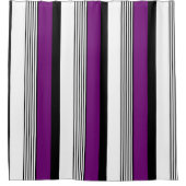Majestueuze Violet Stripes Douchegordijn (Voorkant)