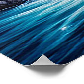 Majestueuze Waterval in een Weelderig Bos Onder ee Poster (Hoek)