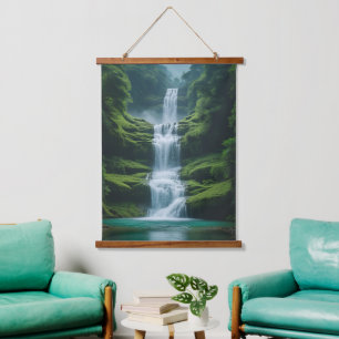 Majestueuze waterval: meerlagige waterval hangend wandkleed