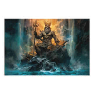 Majestueuze Waterval: Poseidon Poster