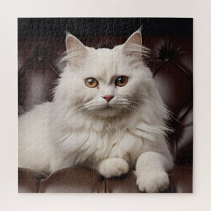 Majestueuze witte kat legpuzzel