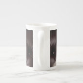 Majestueuze witte kat porselein kop (Achterkant)