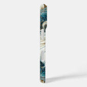 Majestueuze Witte Leeuw Blauwgroen Blauwe Bloemen Case-Mate iPhone Case (Achterkant / Rechts)