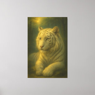 Majestueuze Witte Tijger – Fijne Kunst Canvas Afdruk