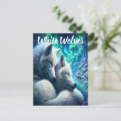 Majestueuze witte wolven rusten briefkaart (Staand voorkant)