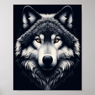 Majestueuze wolf blik poster