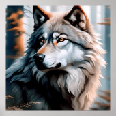 Majestueuze wolf: de geest van het wild poster (Voorkant)