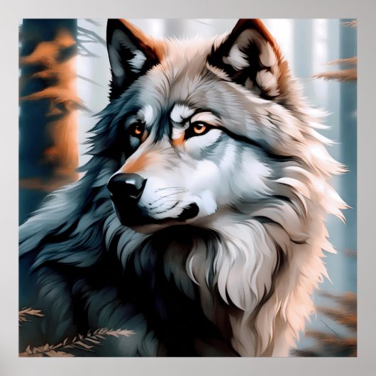 Majestueuze wolf: de geest van het wild poster (Voorkant)