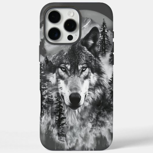 Majestueuze wolf die bij zonsopgang uit mistig bos Case-Mate iPhone case (Achterkant)