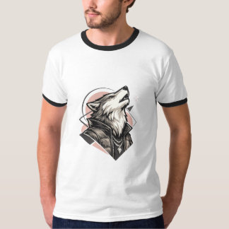 "Majestueuze Wolf Geometrisch T-Shirt" T-shirt