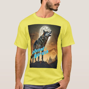 Majestueuze wolf huilt bij de maan - Wintersonate T-shirt