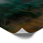 Majestueuze wolf in bosschaduwen poster (Hoek)