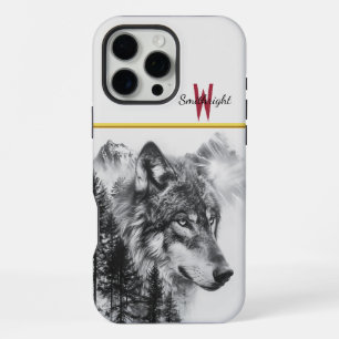 Majestueuze wolf tussen nevelige bergen en hoge de iPhone 16 pro max hoesje