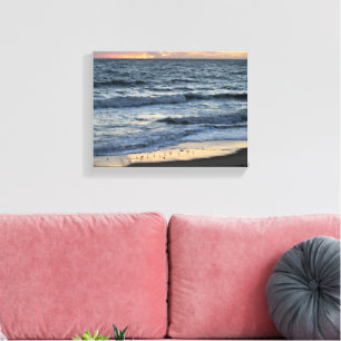 Majestueuze zonsopgang boven de oceaan canvas afdruk