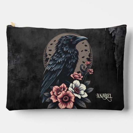 Majestueuze zwarte raaf etui (Voorkant)